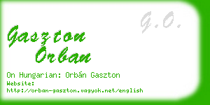 gaszton orban business card