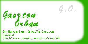 gaszton orban business card